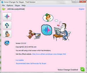 Skype Voice Changer Screenshot About